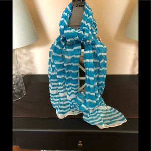Summer blue and white Scarf